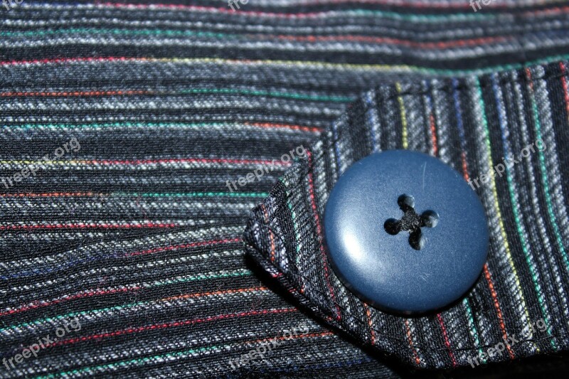 Button Stripe Cloth Textile Object