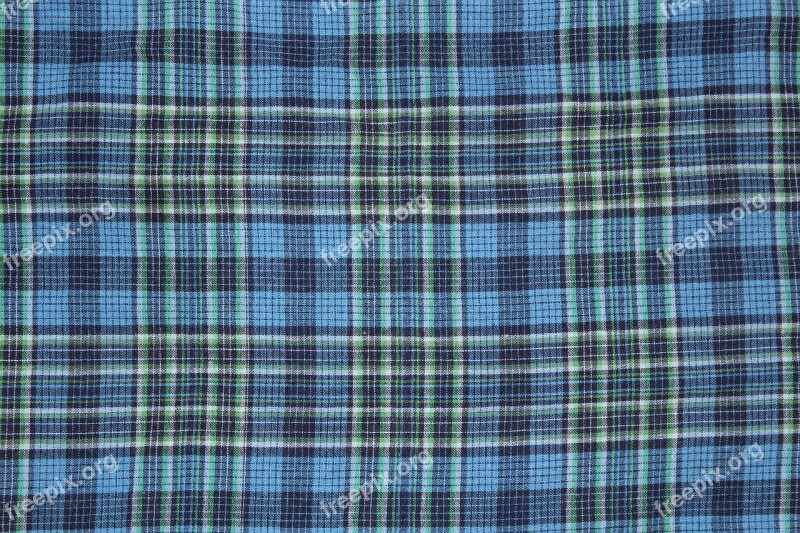 Checkered Background Blue Background Cloth Textile