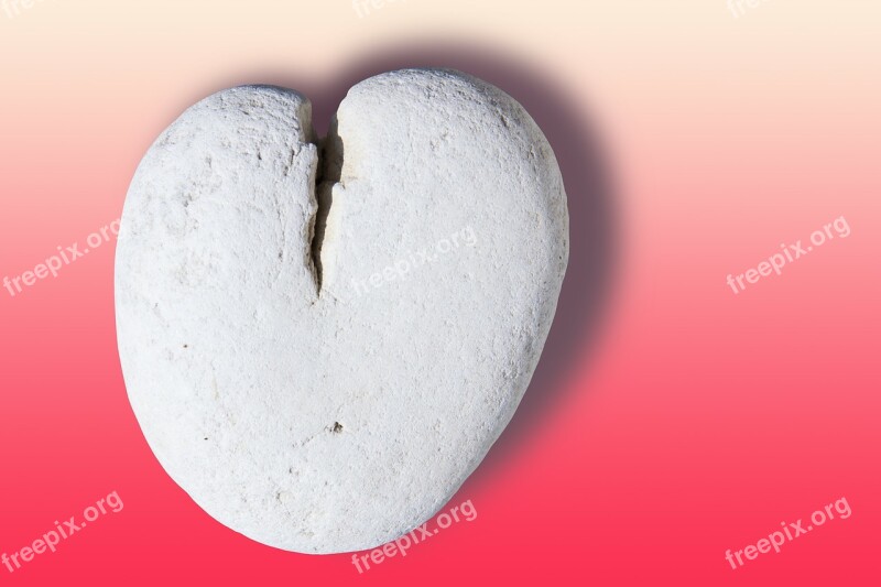 Heart Love Luck Stone Heart Marble