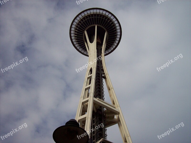 Space Needle Seattle Skyline City Downtown