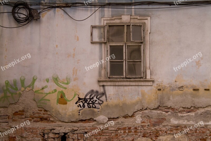 Romanian Romania Wall Window Old