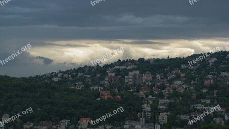 Budapest Clouds Rainy Weather Gray Free Photos