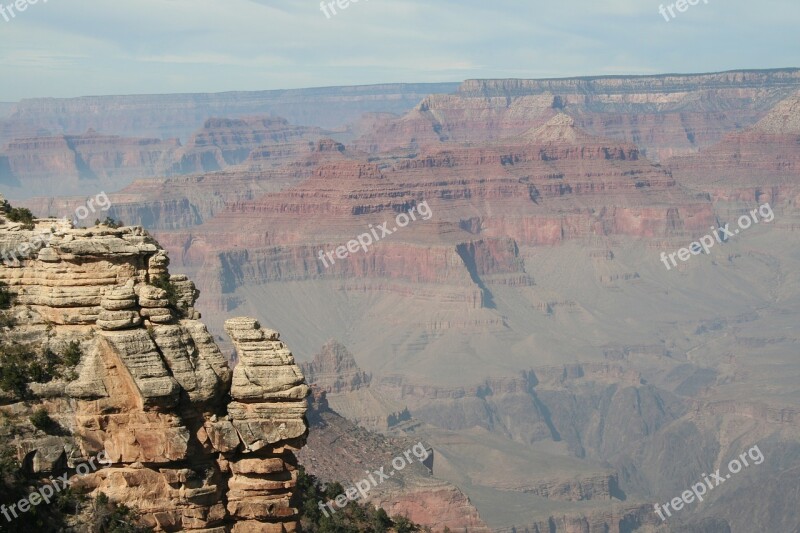 Grand Canyon Usa Arizona Gorge Mountains