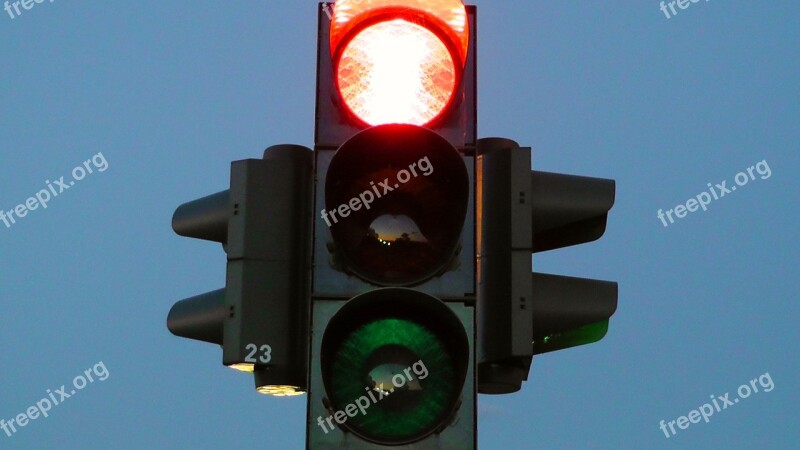 Stop Red Street Sign Road Sign Traffic Lights