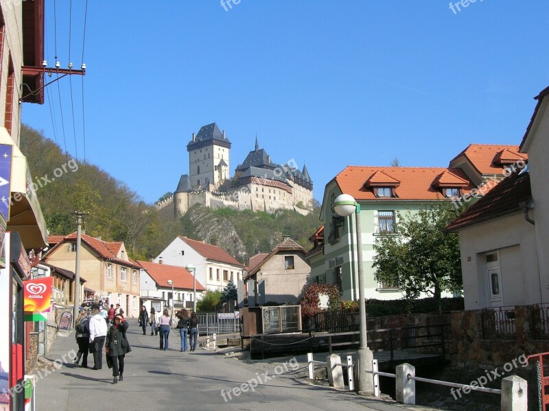 Karlstein Street Prague Castle View