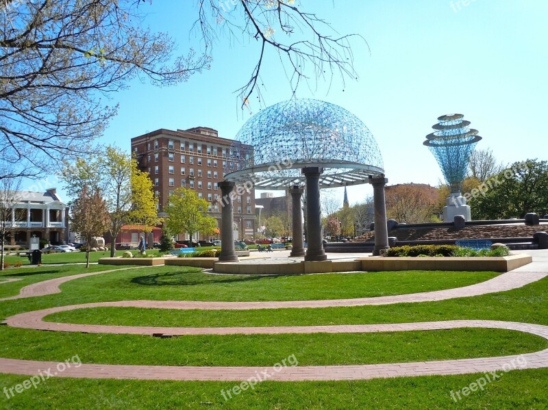 Council Bluffs Iowa Summer Spring Buildings