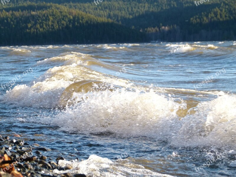 Stormy Canim Lake British Columbia Canada Water