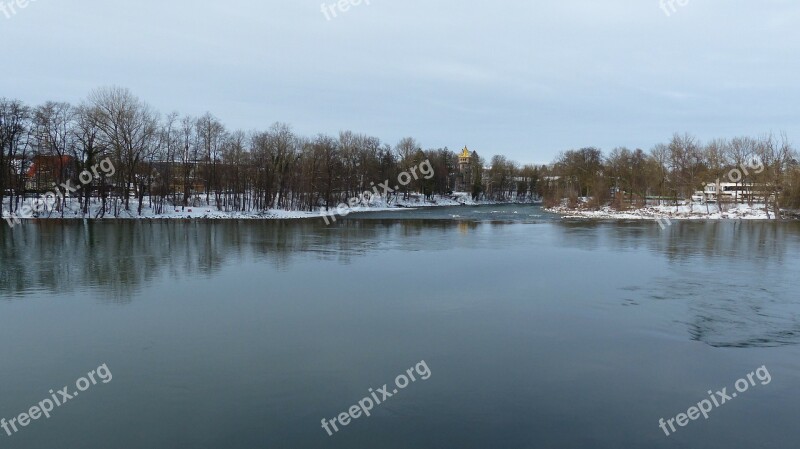 Bavaria Landsberg Lech Water Weir