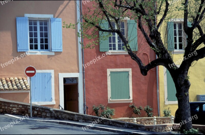 Colourful Houses Roussillon Provence France Free Photos