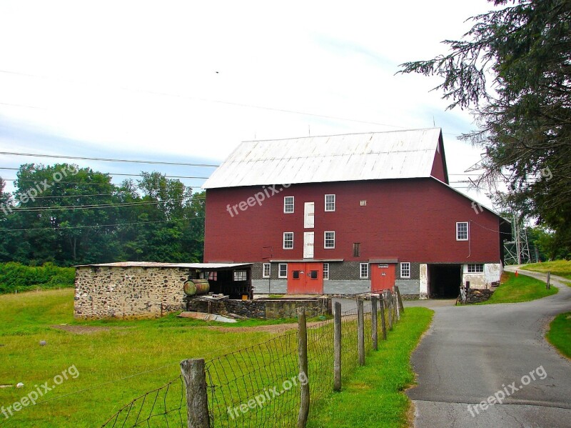 Pennsylvania Farm Barn Field Sky