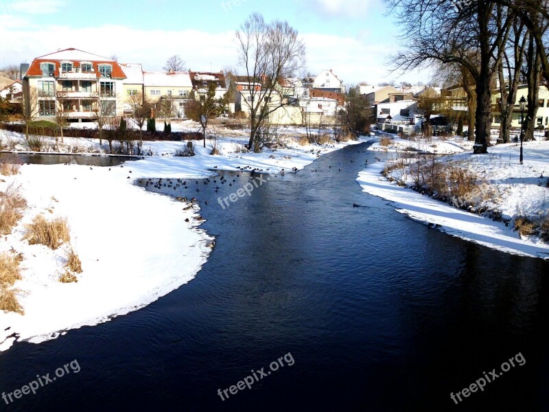 Landscape City Cities Winter Snow