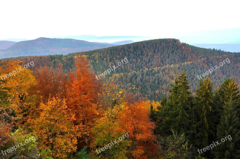 Landscape Mountains Autumn Fall Seasons