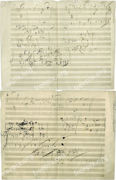 Beethoven Opus 101 Musical Score Manuscript Notes