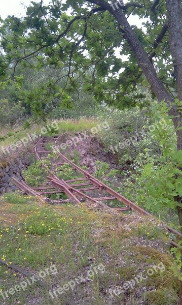 Old Tracks Landscape Rail Rail Tracks Rusty