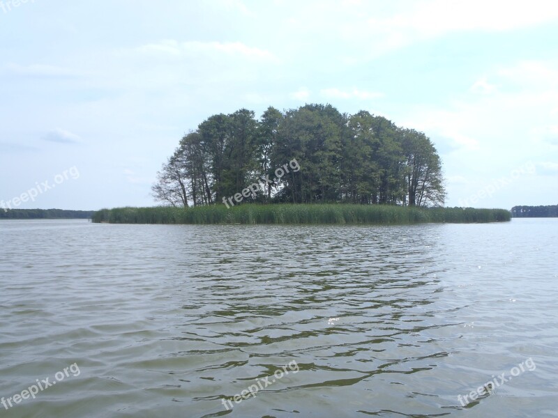 Island Lake Obra Poland Nature