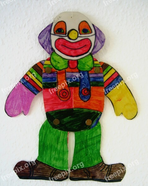 Clown Drawing Children Drawing Paint Smile