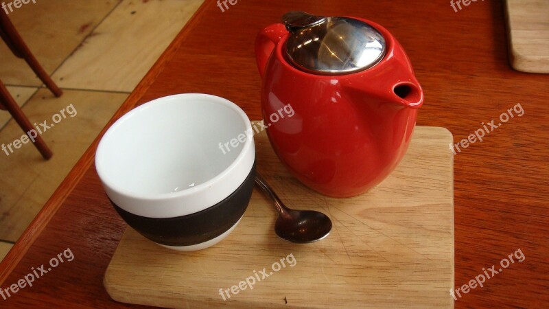 Cup Pot Teapot Tea Red