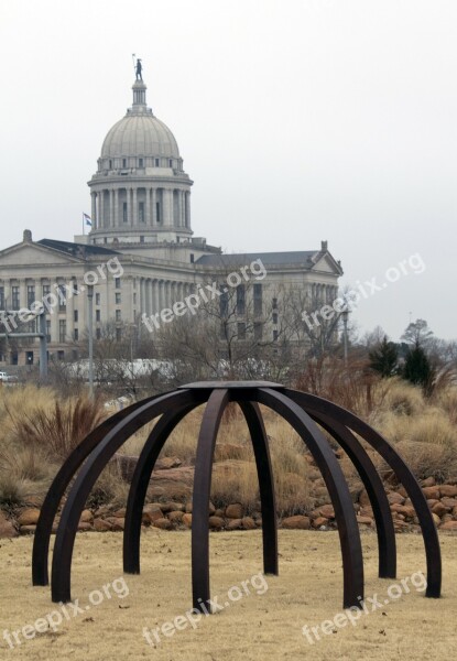 Oklahoma Oklahoma City Capitol Government Buildings Abstract