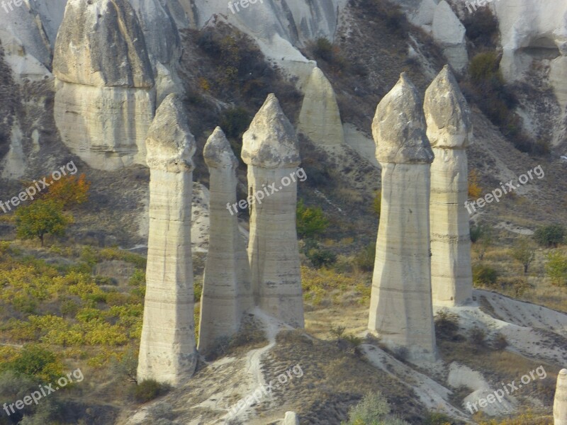 Fairy Chimneys Tufa Rock Formations Cappadocia Landscape