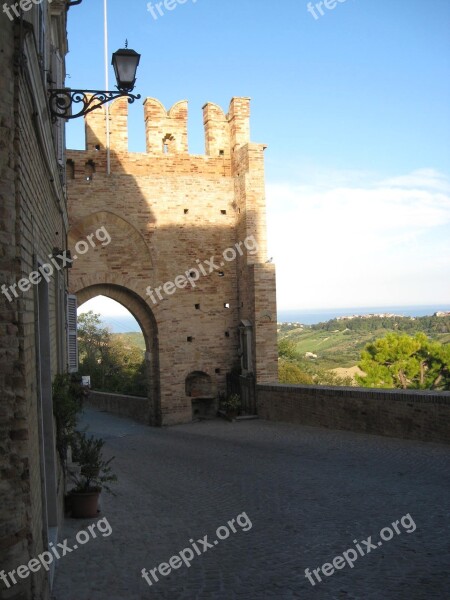 Town Gate Medieval Town Italy Hill Town Gate