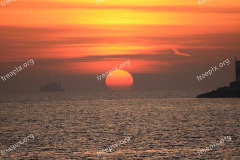 Chicago Sunrise Lake Michigan Sun Lake