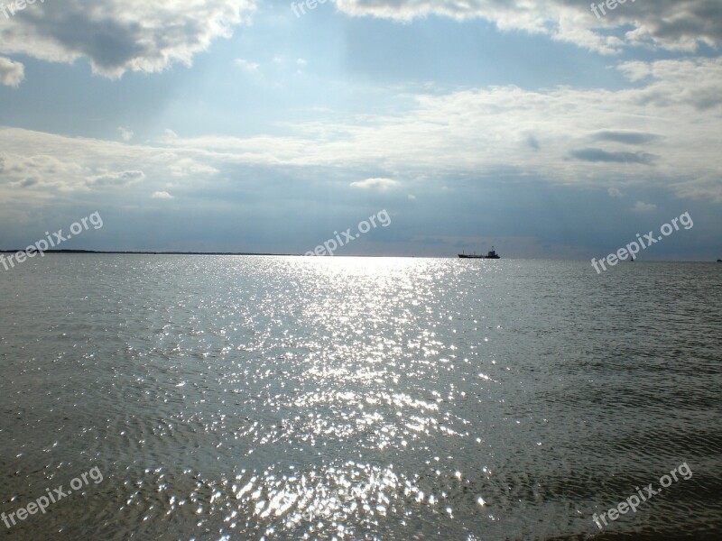 Denmark North Sea Backlighting Sparkle Water