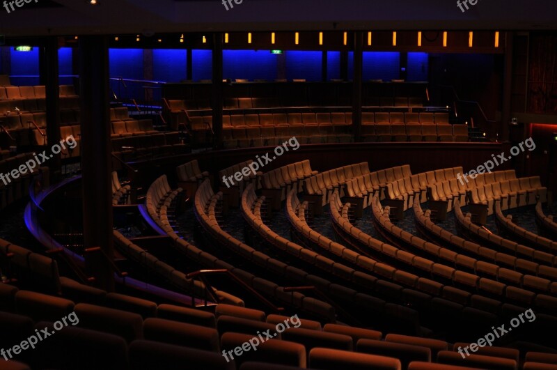 Concert Hall Chairs Dark Furniture Hall