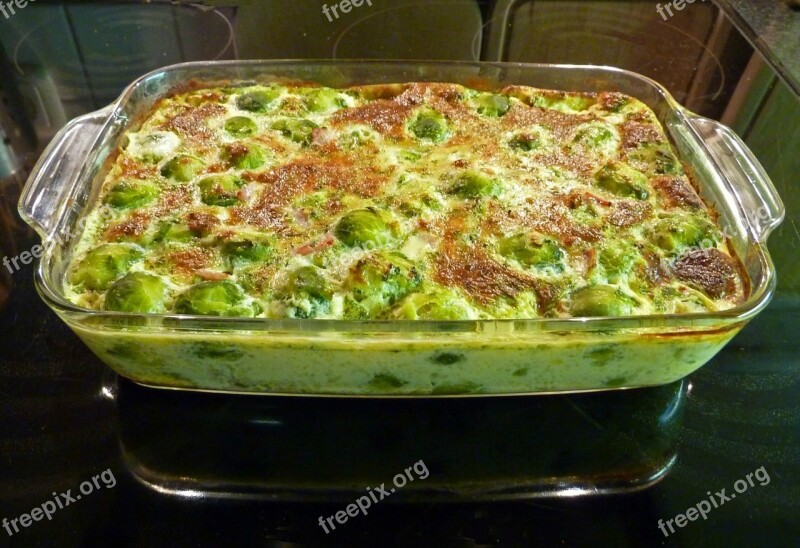 Casserole Brussels Sprouts Casserole Baking Dish Eat Food