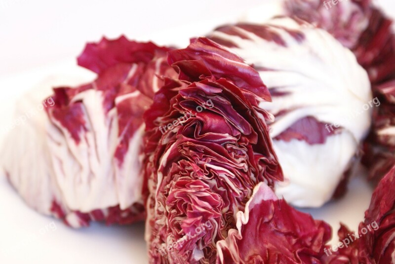 Radicchio Salad Lettuce Leaves Chicory Eat