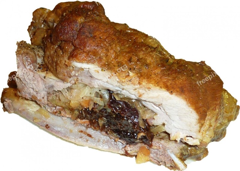 Roast Pork Fry Rib Roast Filled Meat