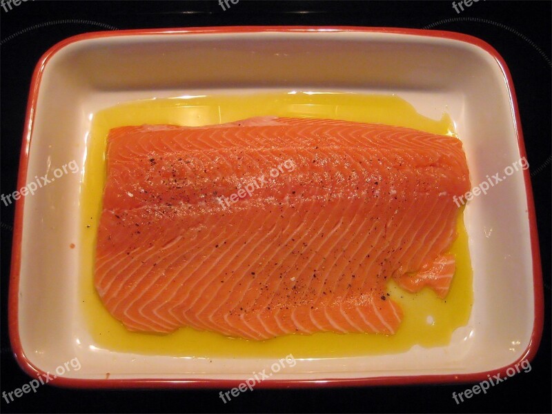 Salmon Salmon Fillet Wild Salmon Baking Dish Cook