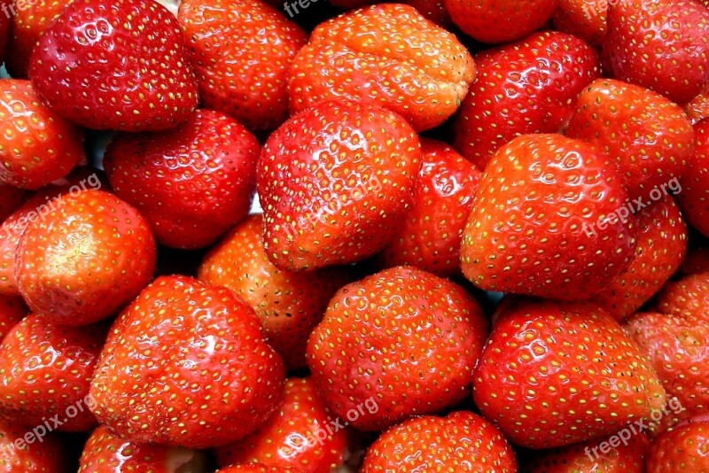 Strawberries Fruit Sweet Delicious Red