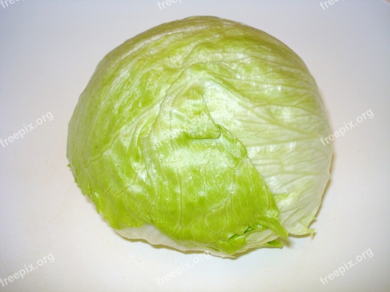 Salad Iceberg Lettuce Head Of Lettuce Vitamins Healthy