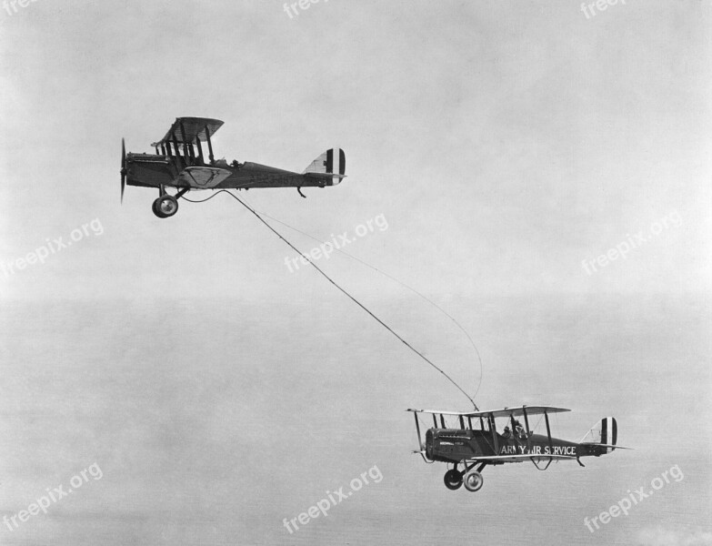 Double Decker Aircraft Propeller Plane John P Judge Aerial Refueling