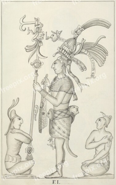 Maya Aztecs Mexico Drawing Palenque