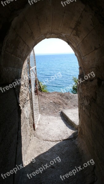 Croatia Podstrana Archway Sea View Free Photos