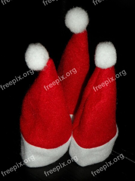 Zipfelmützen Santa Claus Three Decoration Christmas