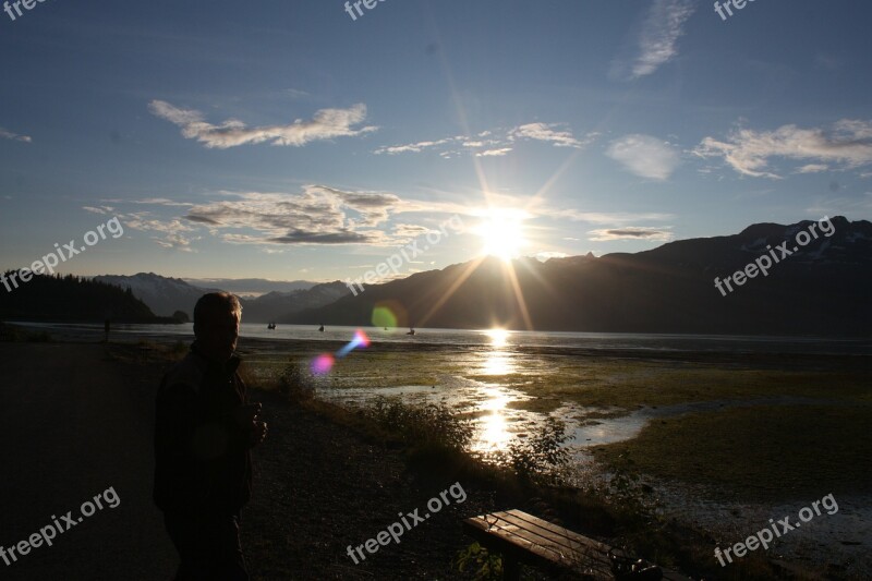 Valdez Alaska Sunset Twilight Dusk