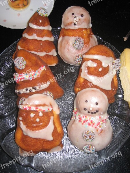 Christmas Snowman Pastries Cake Nicholas