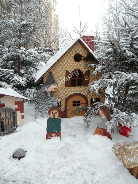 Fairy Tales Fairy Tale Forest Snow Snowy Hansel And Gretel