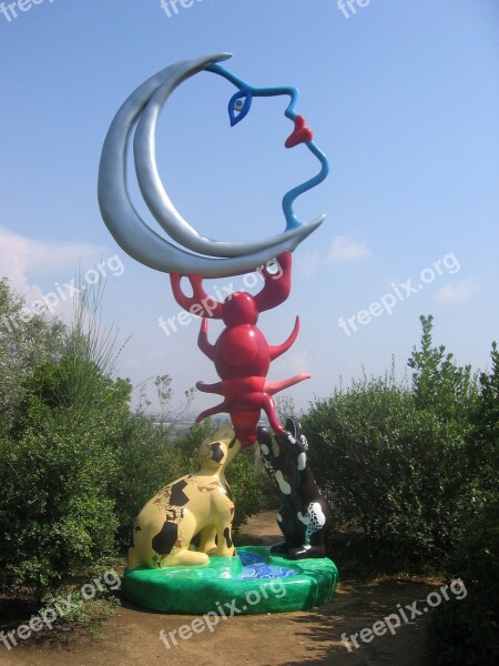 Moon Sculpture Tarot Garden Italy Niki De Saint Phalle