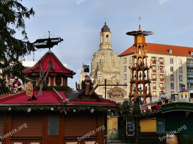 Large Christmas Pyramid Dresdner Striezelmarkt 2012 Dresden Historically Saxony