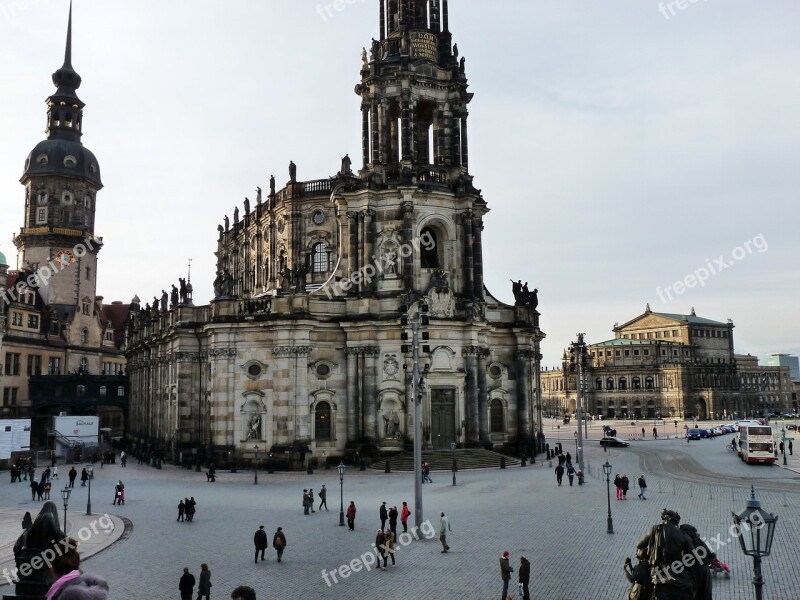 Castle Church Dresden City Saxony Free Photos