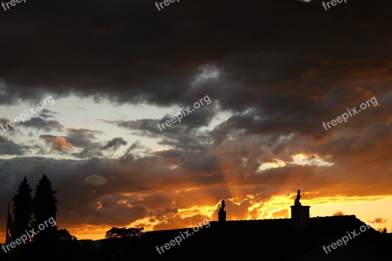 Sky Sunset Clouds Abendstimmung Romance