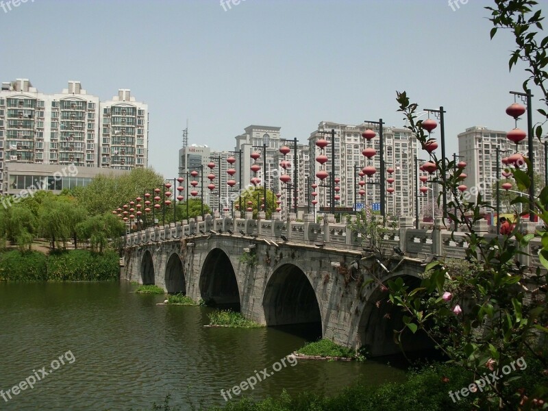 Fuzimiao Surroundings Bridge Nanjing China Free Photos