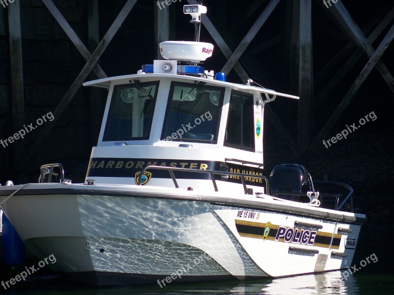 Police Cop Cops Police Boat Vessel