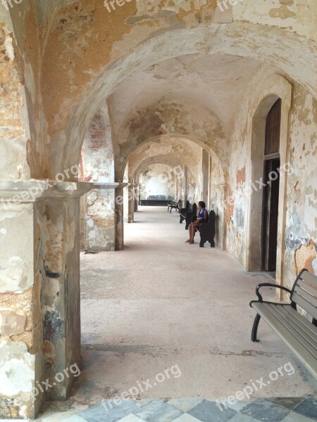 Arcade Arches Old San Juan Puerto Rico Colonial Spanish