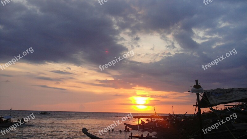 Sunset Clouds Nature Cloudy Sunlight