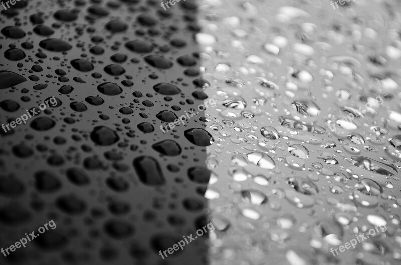 Raindrops Car Drops Rain After