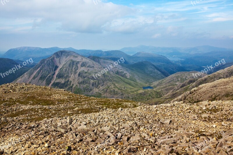 Cumbria Lake District Gable Hills Lakeland